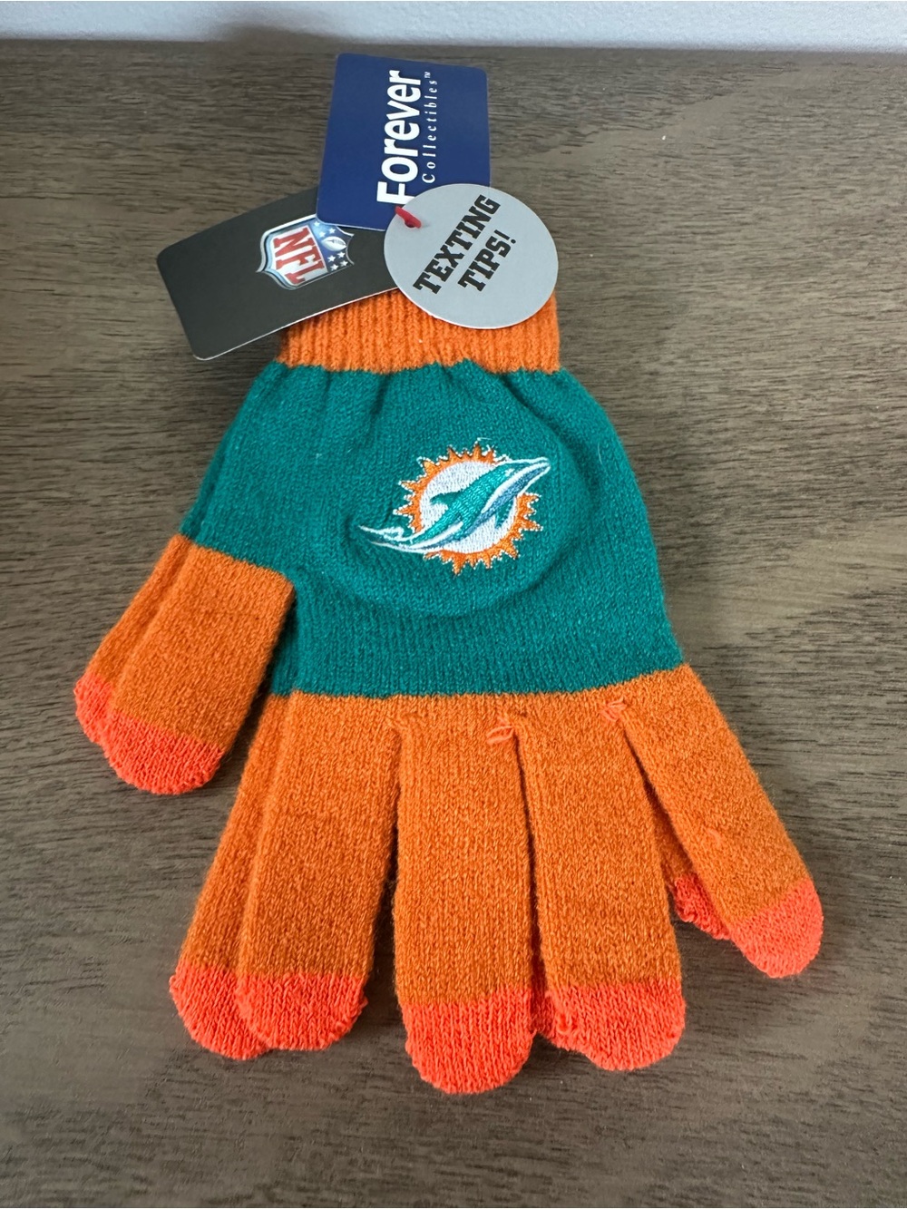 Forever Collectibles  Miami Dolphins Gloves NFL NWT